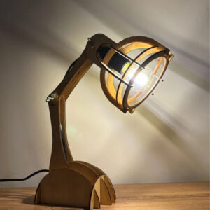 Lampka Biurkowa "Industrial Wood" - Handmade
